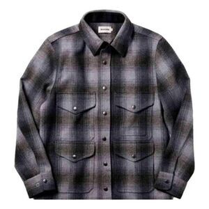 NWOT Taylor Stitch Forester Jacket Gray Plaid Button Front Wool sz36 Chest 40